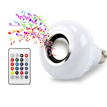 LED lampe med højtaler
