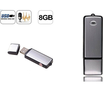 8GB USB Nøgle med lydoptager